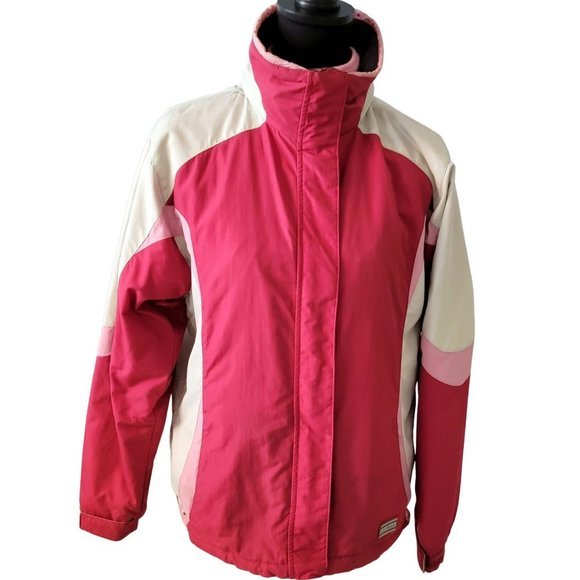 L.L. Bean Jackets & Blazers - LL Bean Ladies 3 in 1 Winter Jacket Fleece Removable Lining Hood Size Medium
